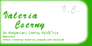 valeria cserny business card